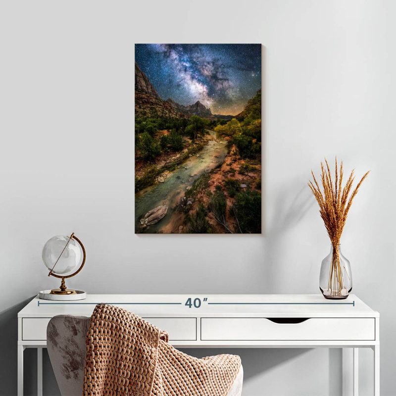 Oberle Milky Way Over Virgin River, 24" H x 16" W