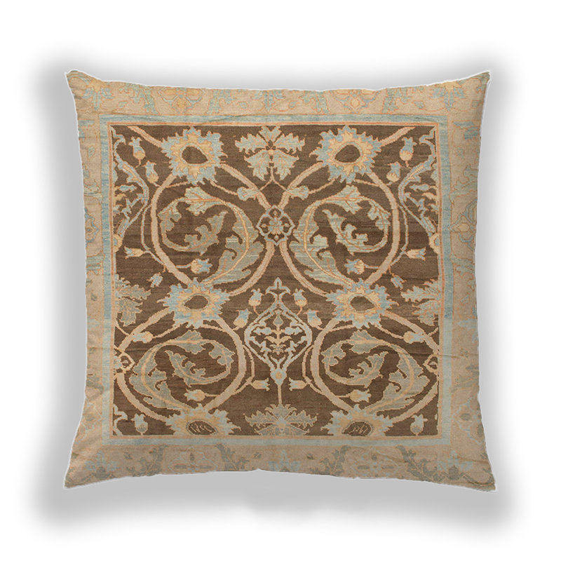 Floral Throw Pillow, Microsuede