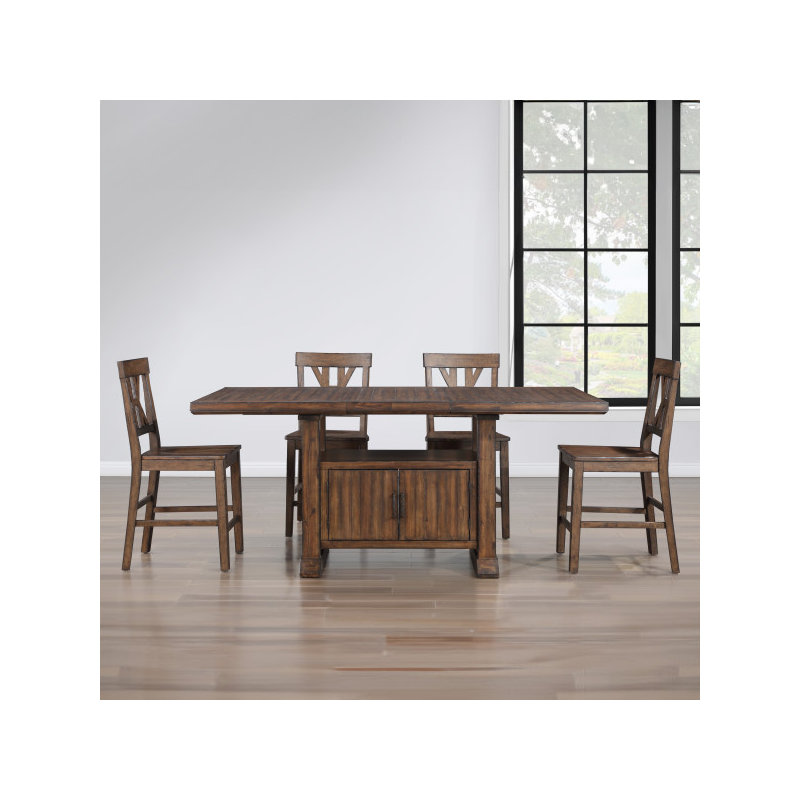 Ensemble de salle à manger Demone, 5 pièces: table, 4 chaises
