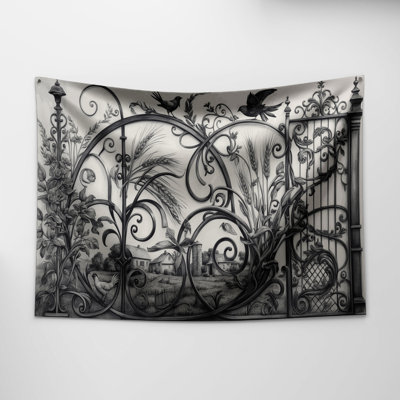 Farm Wrought Iron Wall Tapestry
