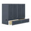 Lit escamotable double avec grand tiroir, ports USB et prises de courant-120393076