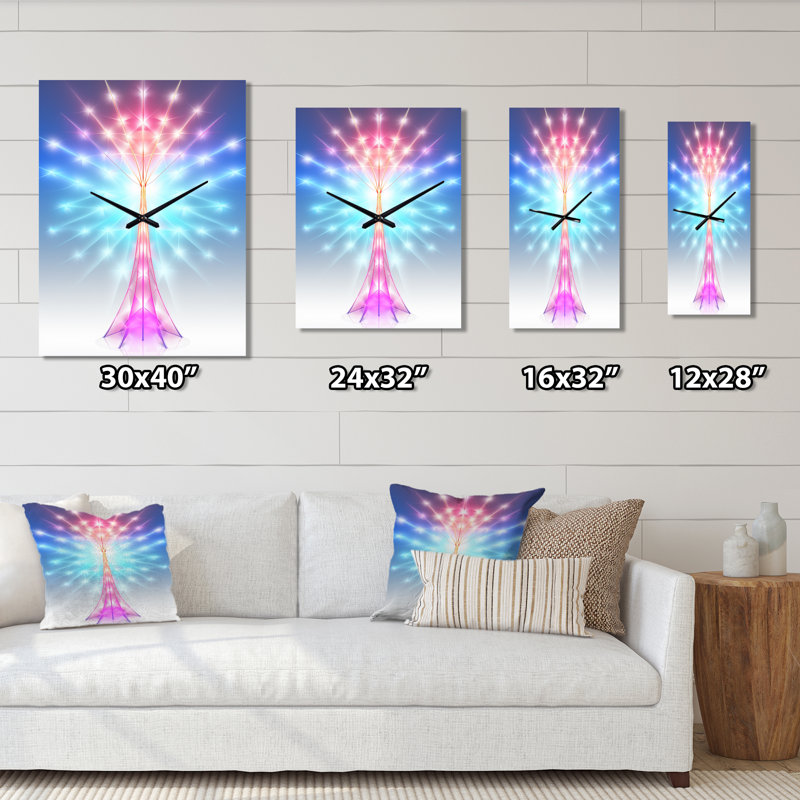 Expansion Of Consciousness Abstract Light - formes abstraites très grandes horloges murales, H 32 po x l 24 po x P 1 po