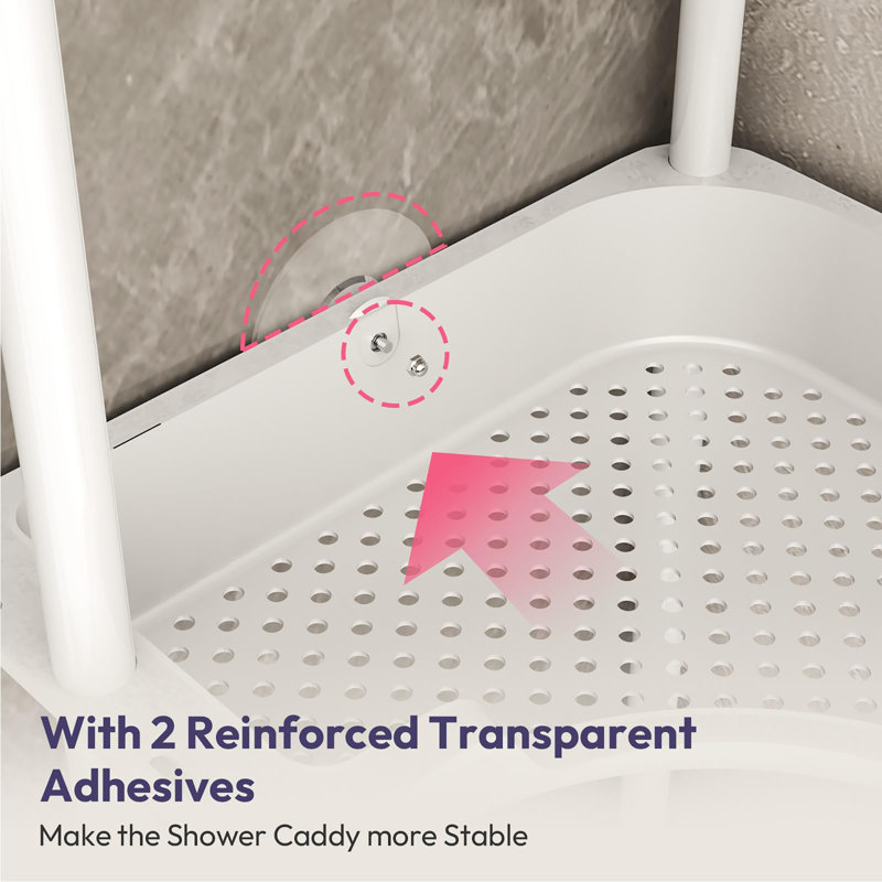 Freestanding Shower Caddy, White