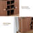 47'' Sideboard Cabinet with Wood Tambour Doors, Walnut-1943079981