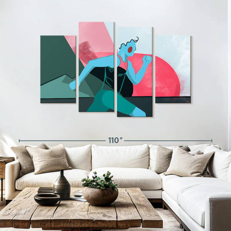 Sireci Running Man Illustration, 54'' H x 84'' W