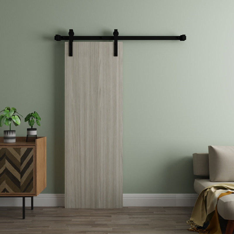 Porte de grange moderne - ESSENTIEL 8001 - Ensemble de quincaillerie lourde pour rail de 8 pi - Portes intérieures à panneau solide