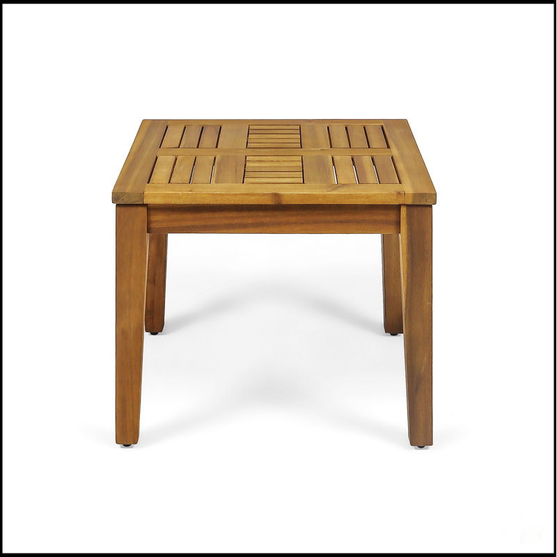 Hampton Acacia Wood Side Table With Durable And Stylish Design For Outdoor Living Spaces, Weather-Resistant And Easy To Assemble.