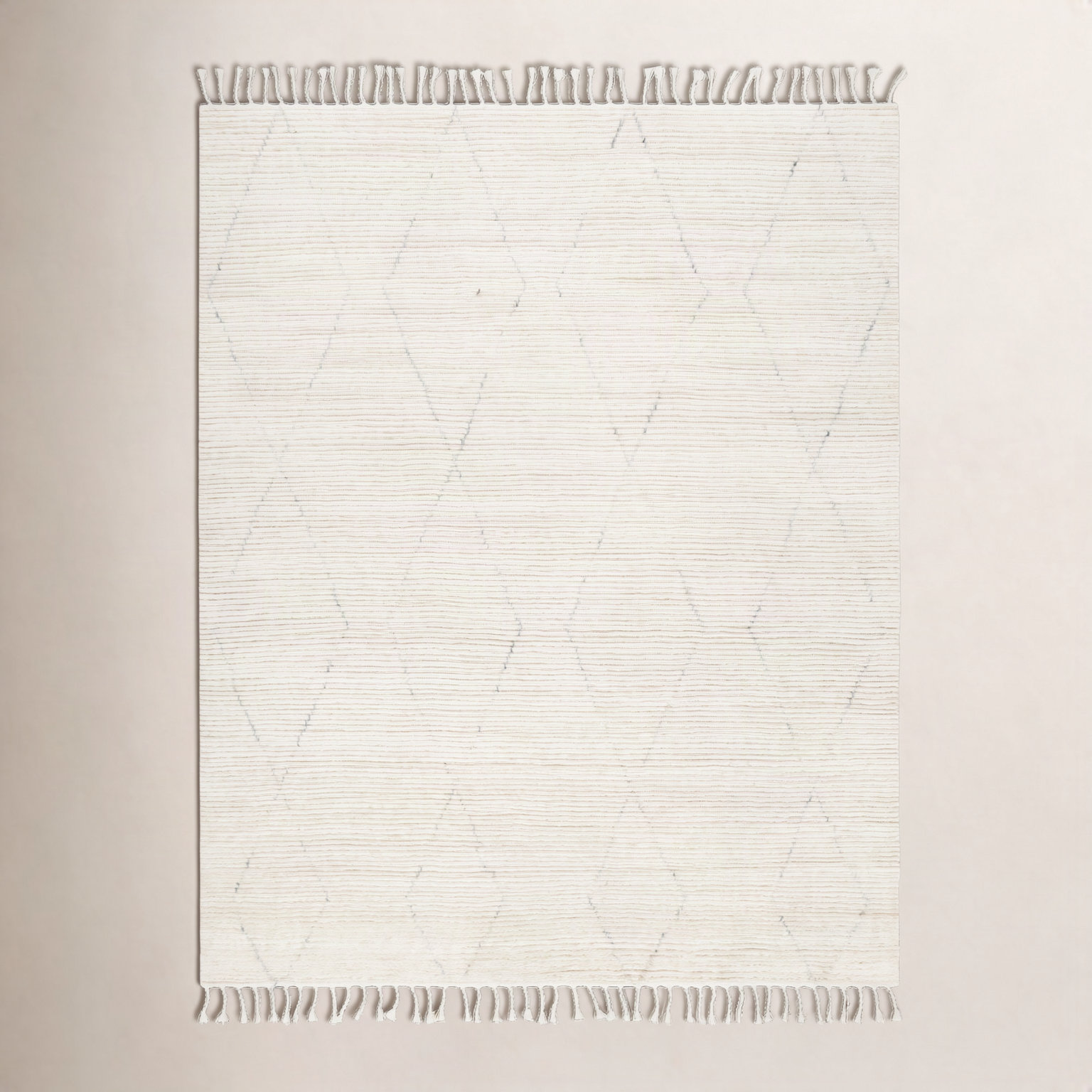 Talon Hand-Knotted Geometric Cream Rug, Rectangle 8' x 10'