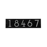 Floating Stand-Off 5-Number Horizontal Sign, Black /W/ Silver Modern Font Numbers