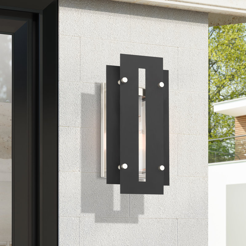 Plafonnier encastré d'extérieur Baynbridge, Noir, H 14 po x l 7 po x P 4,75 po