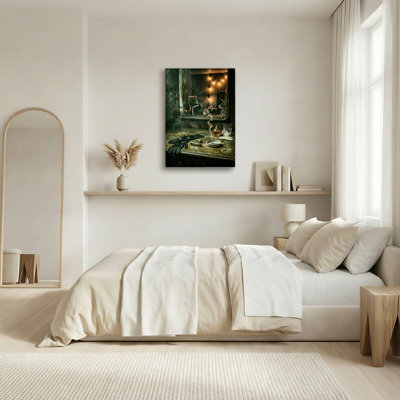 Ensemble de 1 tableau sur toile effet miroir vintage