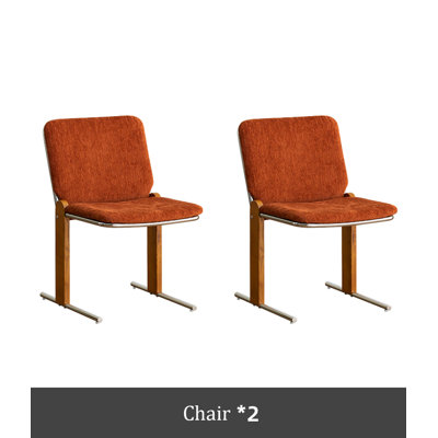 Modern And Simple Solid Wood Stainless Steel Backrest Dining Chair