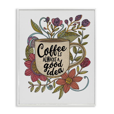Floral Coffee Good Idea Art by Valentina Harper