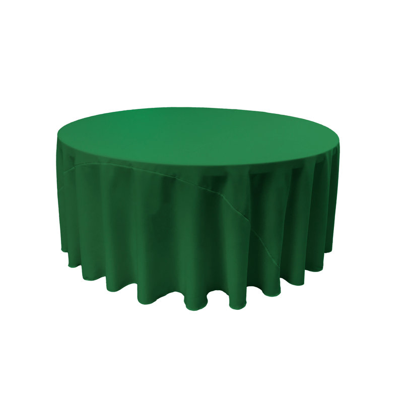 Fisher Solid Color Round Tablecloth, Emerald Green, 132" Round