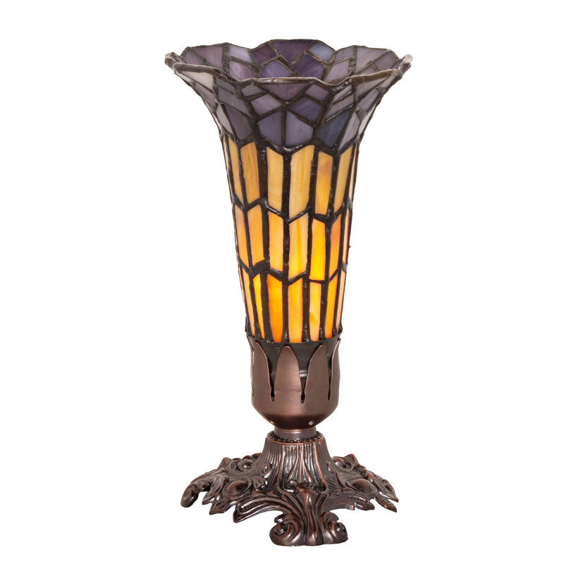 Cassoday Torchiere Table Lamp, Purple/Yellow