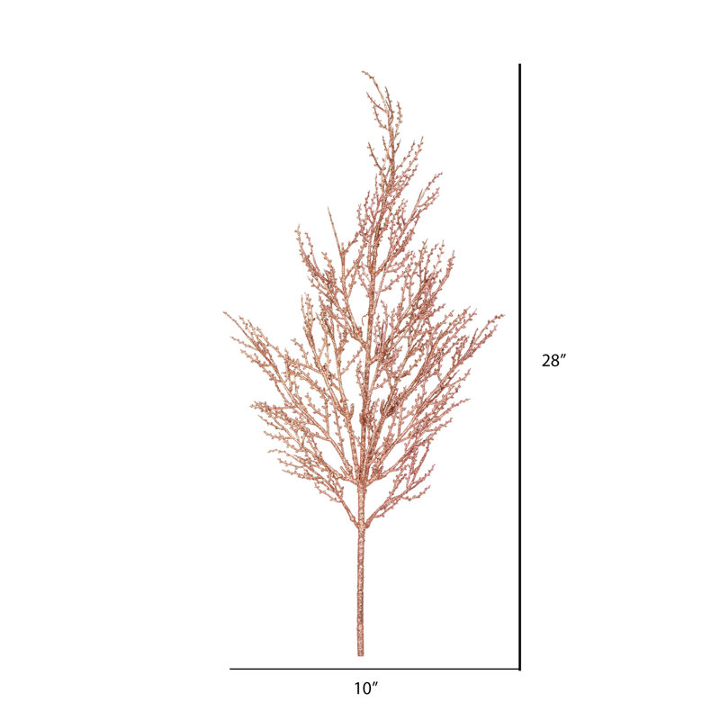 Vaporisateur de Noël artificiel 28 "Onoclea Glitter Wild Huck, Rose Gold