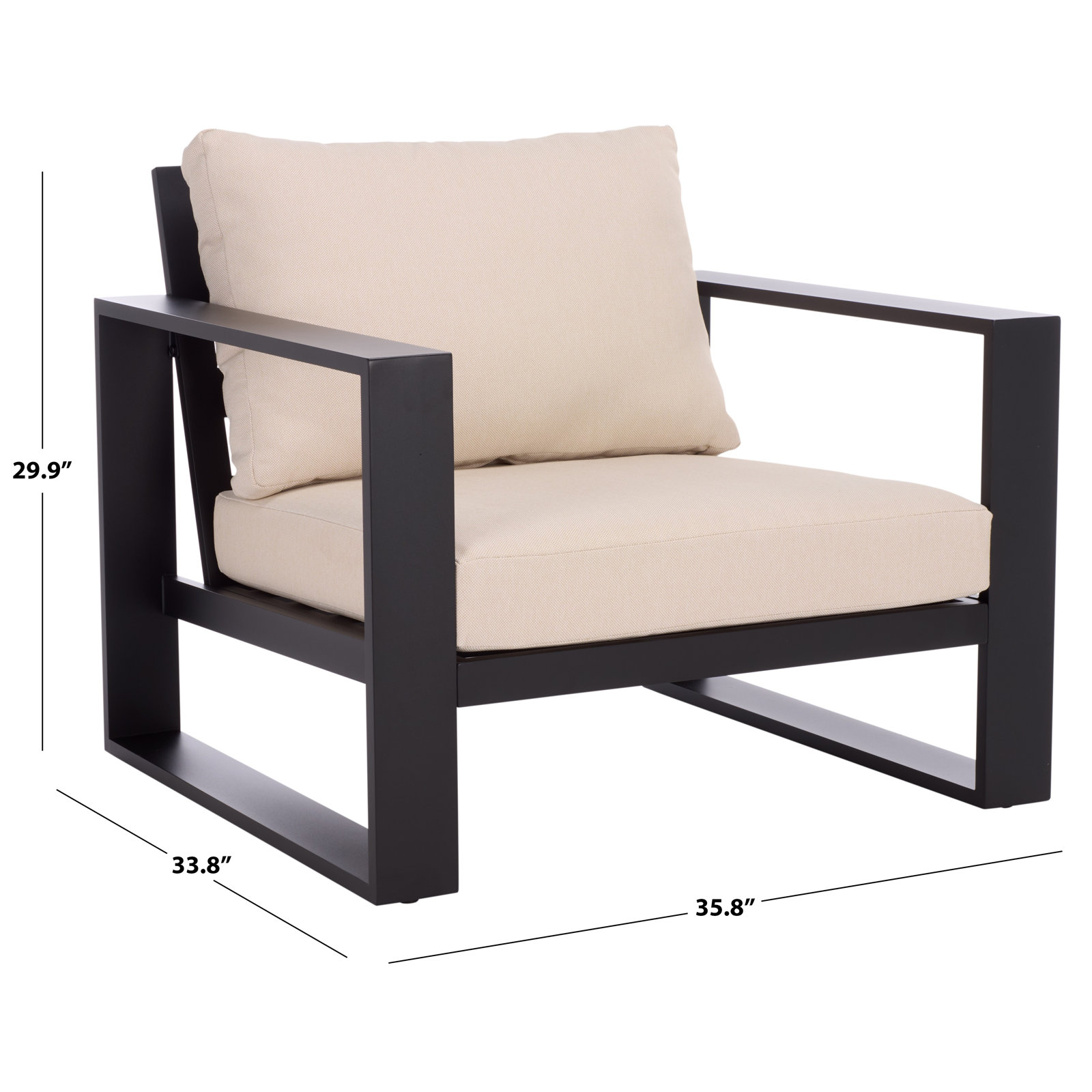 Dwyer Aluminum Outdoor Lounge Chairs, Black