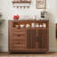 Buffet avec lumières DEL et tablettes réglables