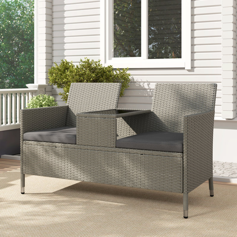 133cm Wide Patio Sofa with Cushions