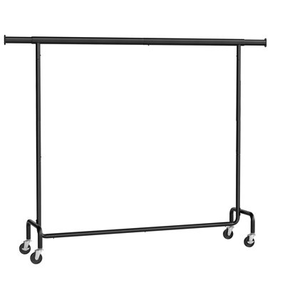 Clothes Rack On Wheels, Heavy-Duty Clothes Rail