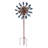 Tabron Whirling Petals 48" Blue and Brown Solid Iron Wind Spinner