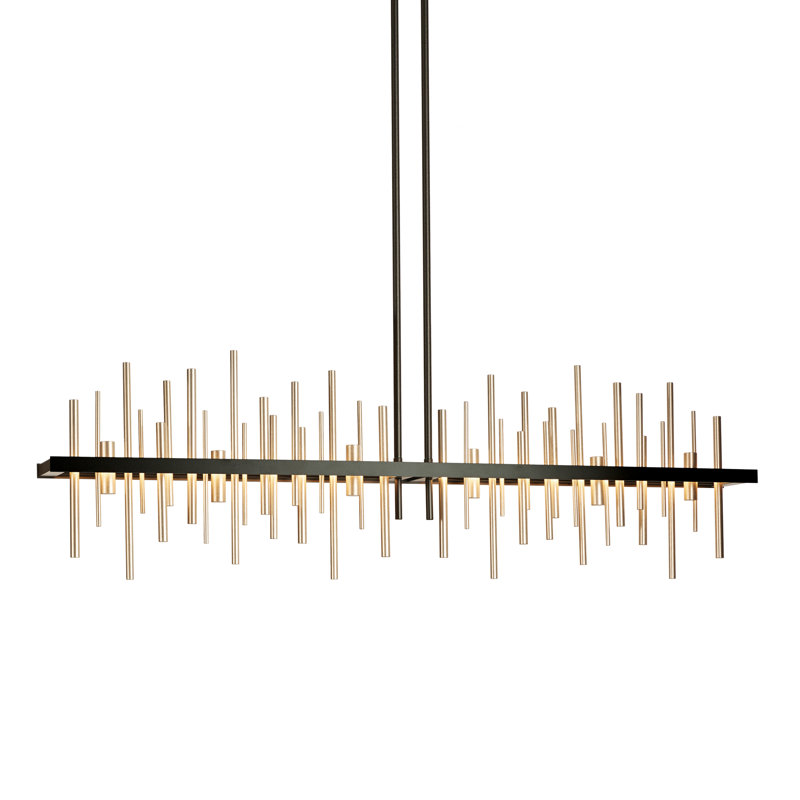 Cityscape 1 - Light Kitchen Island Linear LED Pendant, Modern Brass, Modern Brass