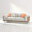 64 Inch Modern Gray Fabric Sofa With Accent Pillows For Living Room-1661324015