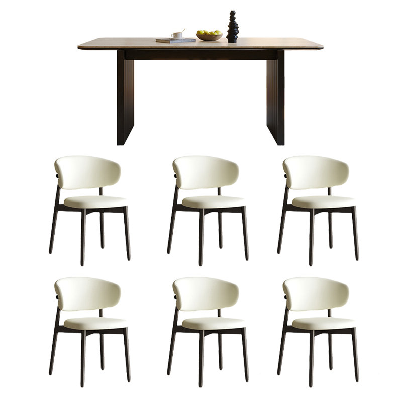 Concevez l'ensemble de table à manger et de chaises Rock The Plate, H 29,52 po x L 70,86 po x l 31,49 po