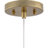 Avec 10 in. 1-Light Champagne Bronze White Luxe Pendant Light