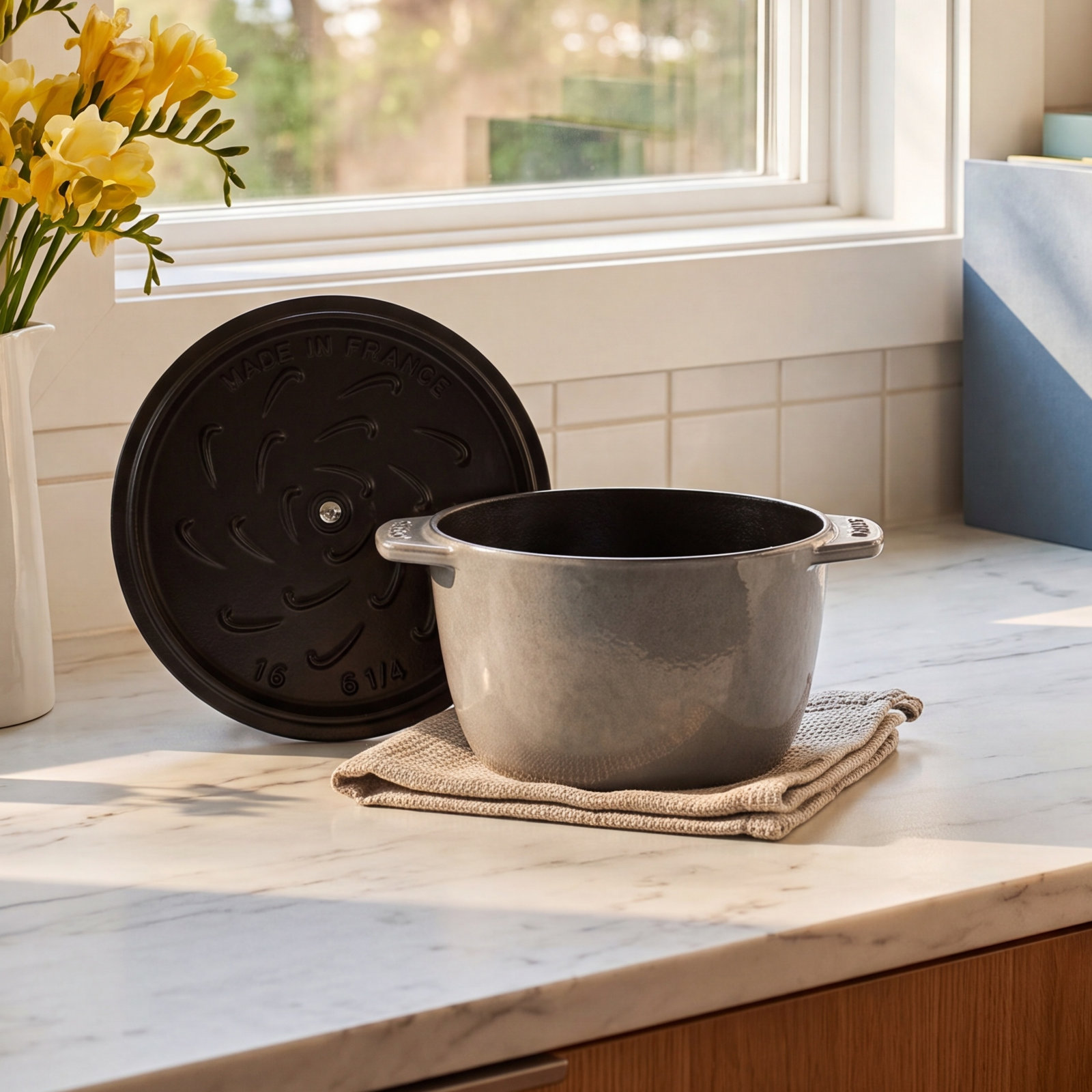 Enameled Cast Iron Dutch Oven, Graphite Gray, 1.84 quarts