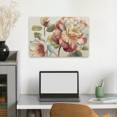 Épice romantique II, épices - fleurs crème, art vert