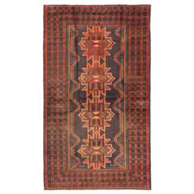 Tapis noir Rizbaft 3 pi 7 po x 6 pi 9 po