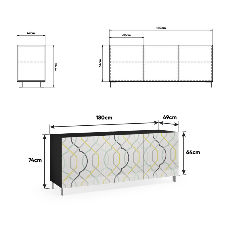 Bair 3 - Door Rectangle Accent Cabinet