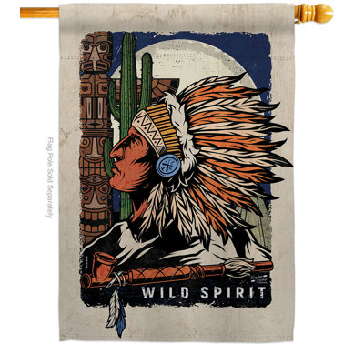 Double Sided 40 in. H x 28 in. W Polyester House Flag