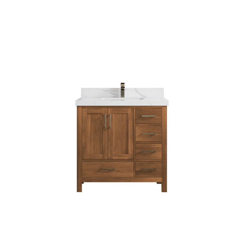 Ensemble de meuble-lavabo simple 36 po Malibu, Calacatta Laza