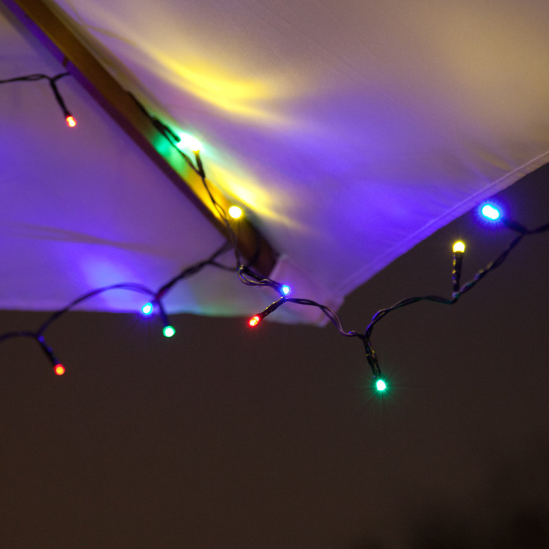 Stovall 50 - Bulb 500 cm Solar Powered Fairy, Red/Blue