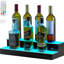 Support à alcool à DEL 2 lumières de 20 pouces à DEL avec effets de lumière multiples, radiofréquences et contrôle, pour 10 bouteilles de whisky éclairé, niveaux de couleurs, tablette en acrylique