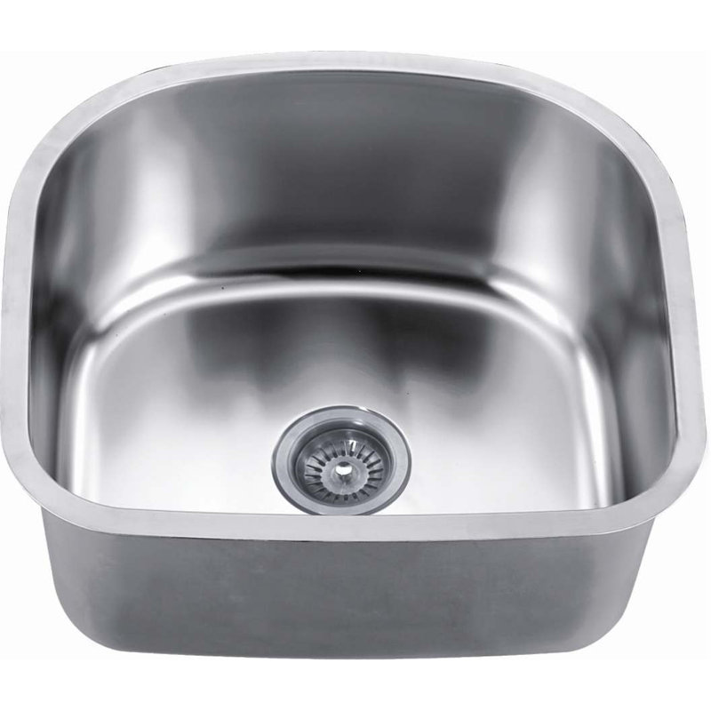 22" L x 20" W Undermount Singel Bowl Stainless Steel 304 Kitchen Sink For Backyard