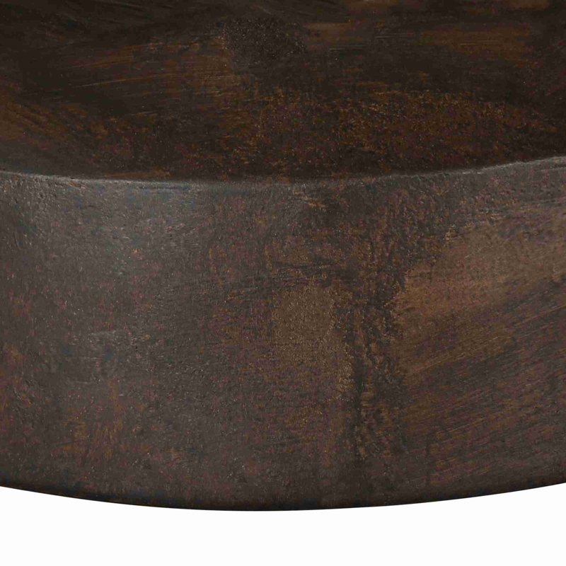 Table de bout ronde en oxyde de magnésium, Noyer