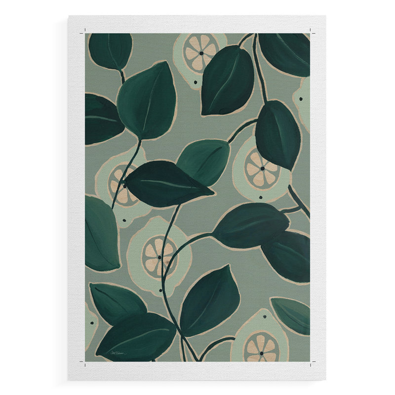 Limes monochromes - impression sur toile seulement - non encadrée, H 27 po x l 18 po