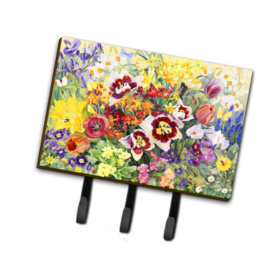 Metal Wall Organizer with Key Hooks