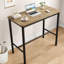 Table de bar rectangulaire à hauteur de comptoir avec pieds en métal, idéale pour divers espaces et rassemblements, offrant un support robuste et un assemblage facile.-1303139244-1303139246