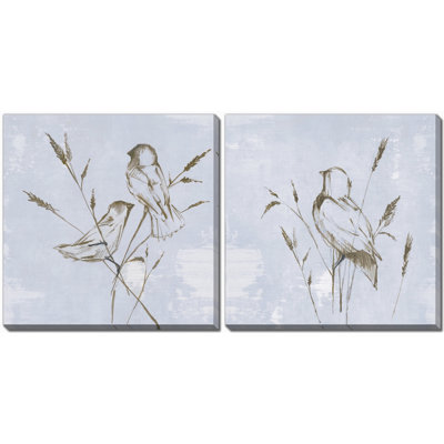 Ensemble d'art mural en toile pastel