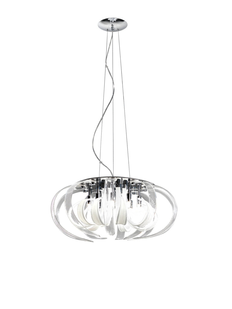 Willett 14 - Light White/Transparent Geometric Pendant