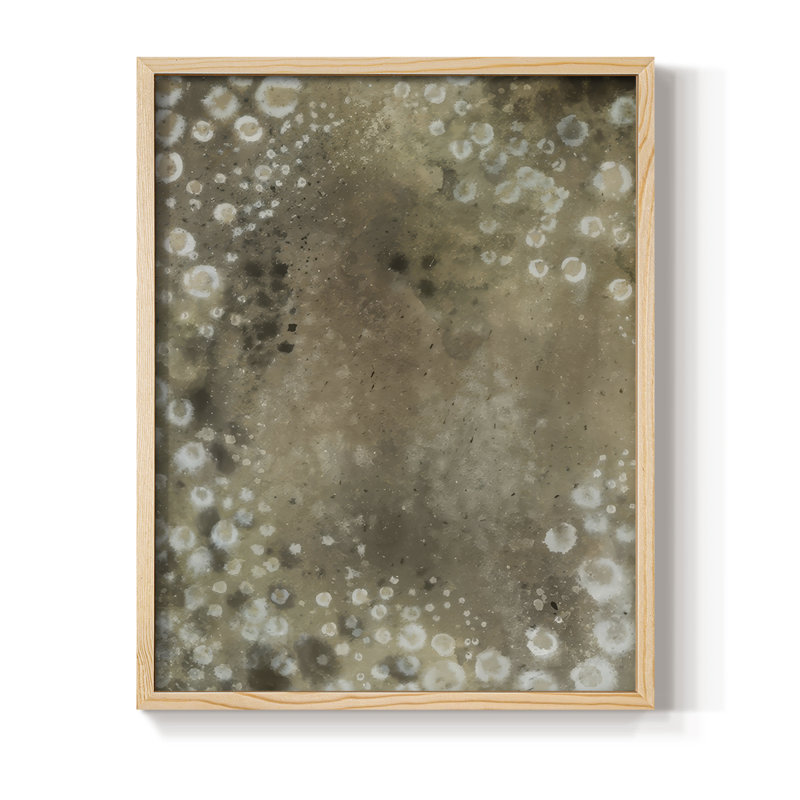 Inky Safari I Framed Print - Solid Wood, Natural, 30" H x 24" W