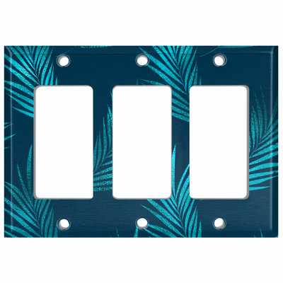 Patterned 3 - Gang Toggle Light Switch Standard Wall Plate