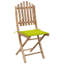 Ensemble de 2 chaises de patio Vidaxl en bambou vert vif standard