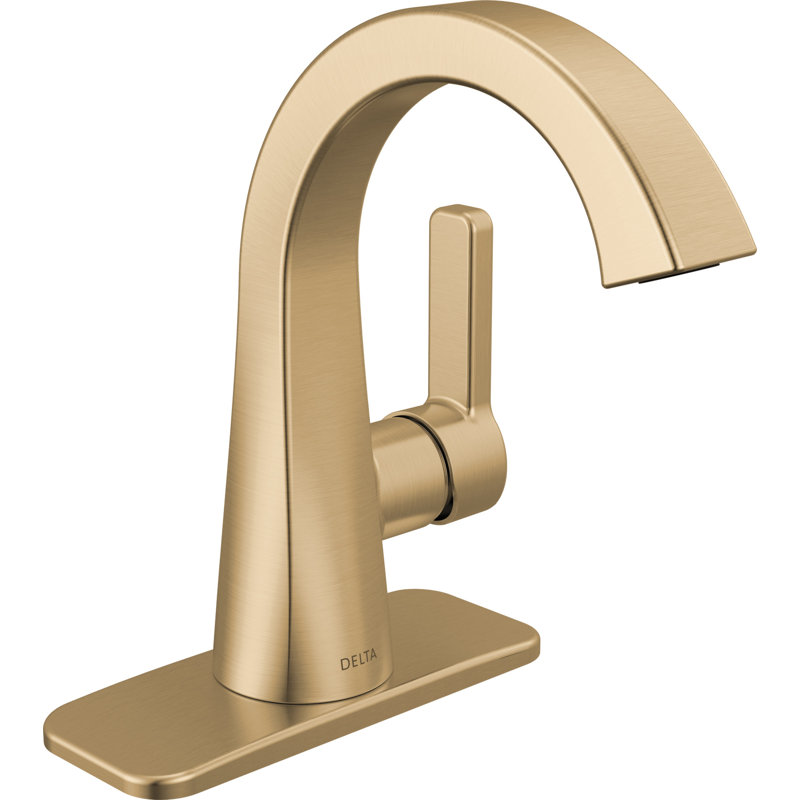 Single Handle Bathroom Faucet, Champagne Bronze