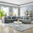 Modway Commix Down Filled Overstuffed Vegan Leather 5-Piece Sectional Sofa-5354786