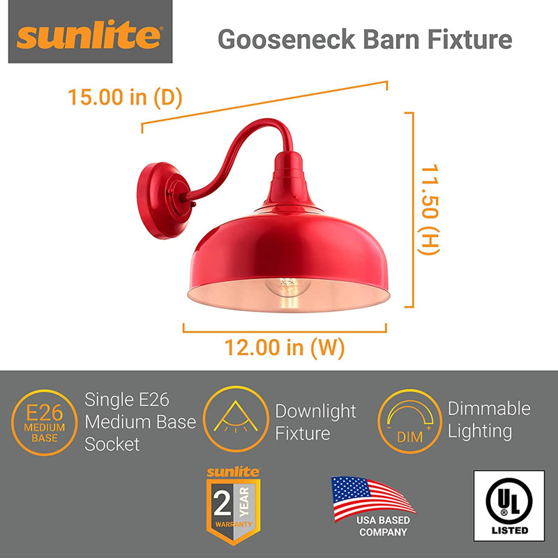 Aluminum LED Wall Light, Red